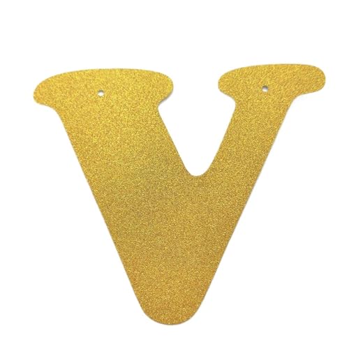 Happy Birthday Girlande Hochzeit Happy Birthday Party Dekorationen Papier Brief Banner(V,7 inches) von HNULGVI