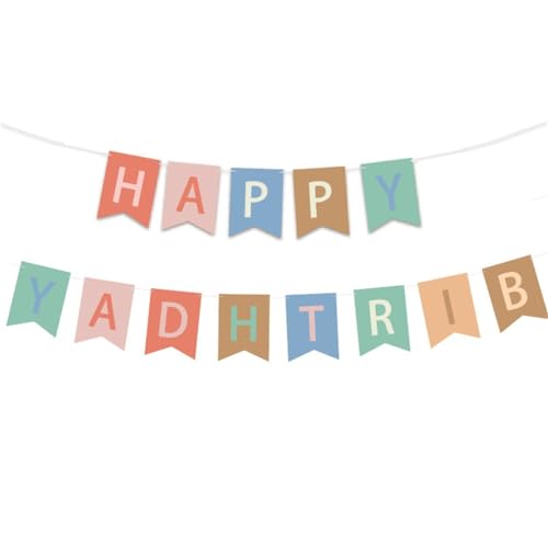 Happy Birthday Girlande Party Dekoration Atmosphäre Veranstaltungsort Layout Requisiten Lieferungen Wand Dekor(D) von HNULGVI