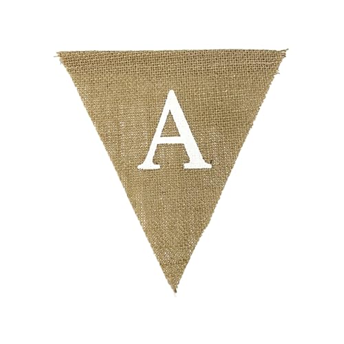 Happy Birthday Girlande Partyflagge Jute Sackleinen Bunting Flags Hochzeitsdekoration(A) von HNULGVI