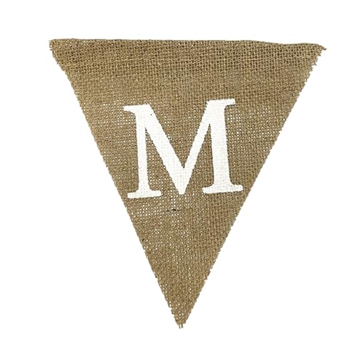 Happy Birthday Girlande Partyflagge Jute Sackleinen Bunting Flags Hochzeitsdekoration(M) von HNULGVI