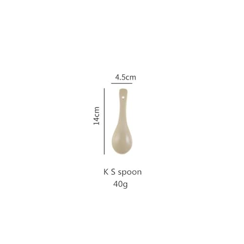 geschirrset Keramik Geschirr Löffel Platten Kreative Set Suppe Schüssel Haushalt Kombination(K S spoon) von HNULGVI