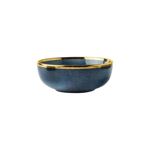 geschirrset Keramikteller-Set, Geschirr, Speiseteller, Steak, Dessertteller, blauer Farbverlauf, Salat, Suppenschüssel, Teller, 1 Stück(7.2 Inch Bowl) von HNULGVI