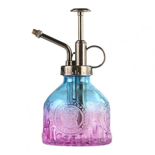 sprühflasche 1 Stück Glas-Bewässerungssprühflasche, Vintage-Glas-Kunststoff-Top-Pumpdose, Sprühflasche for Pflanzen, for Zimmerpflanzen(A Gradient Purple) von HNULGVI