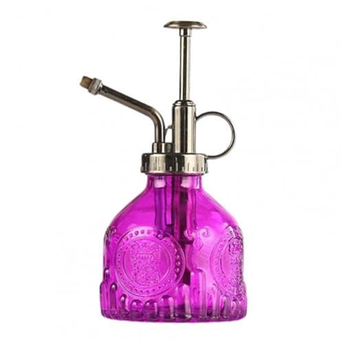 sprühflasche 1 Stück Glas-Bewässerungssprühflasche, Vintage-Glas-Kunststoff-Top-Pumpdose, Sprühflasche for Pflanzen, for Zimmerpflanzen(A Purple) von HNULGVI