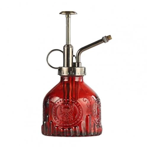 sprühflasche 1 Stück Glas-Bewässerungssprühflasche, Vintage-Glas-Kunststoff-Top-Pumpdose, Sprühflasche for Pflanzen, for Zimmerpflanzen(A Red) von HNULGVI