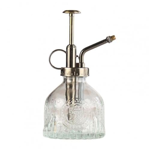 sprühflasche 1 Stück Glas-Bewässerungssprühflasche, Vintage-Glas-Kunststoff-Top-Pumpdose, Sprühflasche for Pflanzen, for Zimmerpflanzen(A Transparent) von HNULGVI