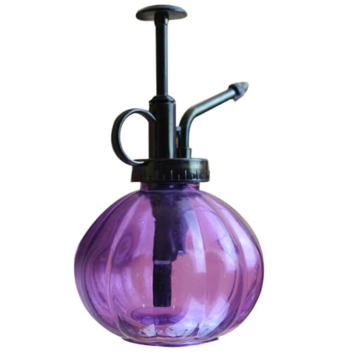 sprühflasche 1 Stück Glas-Bewässerungssprühflasche, Vintage-Glas-Kunststoff-Top-Pumpdose, Sprühflasche for Pflanzen, for Zimmerpflanzen(C Purple) von HNULGVI