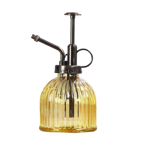 sprühflasche 1 Stück Glas-Bewässerungssprühflasche, Vintage-Glas-Kunststoff-Top-Pumpdose, Sprühflasche for Pflanzen, for Zimmerpflanzen(D Yellow) von HNULGVI