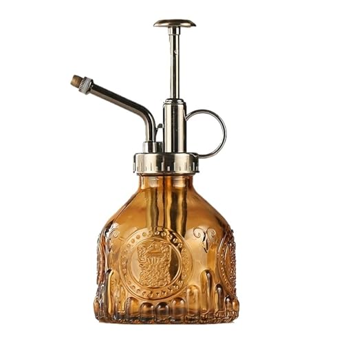 sprühflasche 1 Stück Glas-Bewässerungssprühflasche, Vintage-Pumpflasche mit Kunststoffdeckel, Sprühflasche for Zimmerpflanzen(Dark Khaki) von HNULGVI