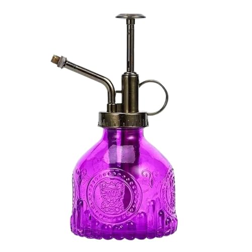 sprühflasche 1 Stück Glas-Bewässerungssprühflasche, Vintage-Pumpflasche mit Kunststoffdeckel, Sprühflasche for Zimmerpflanzen(Purple) von HNULGVI