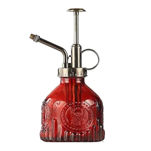sprühflasche 1 Stück Glas-Bewässerungssprühflasche, Vintage-Pumpflasche mit Kunststoffdeckel, Sprühflasche for Zimmerpflanzen(Red) von HNULGVI