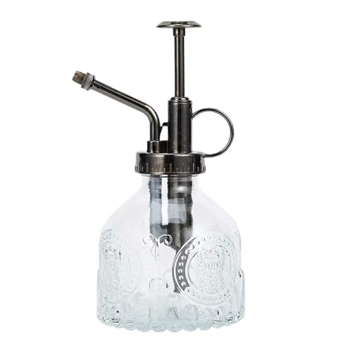 sprühflasche 1 Stück Glas-Bewässerungssprühflasche, Vintage-Pumpflasche mit Kunststoffdeckel, Sprühflasche for Zimmerpflanzen(White) von HNULGVI