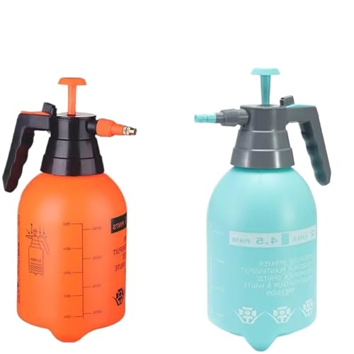 sprühflasche 2-teiliges Handdruck-Wassersprühgerät Trigger-Luftpumpe Gartendesinfektion Sprühflasche Autoreinigung Gießkanne(2L Red-2L Blue) von HNULGVI