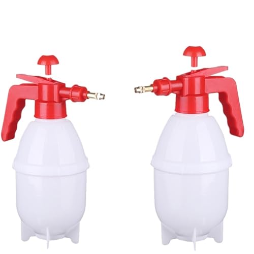 sprühflasche 2-teiliges Handdruck-Wassersprühgerät Trigger-Luftpumpe Gartendesinfektion Sprühflasche Autoreinigung Gießkanne(2Pcs 0.8L White) von HNULGVI