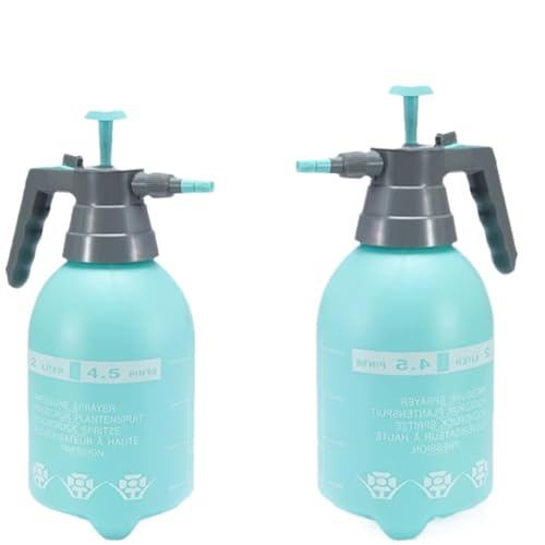 sprühflasche 2-teiliges Handdruck-Wassersprühgerät Trigger-Luftpumpe Gartendesinfektion Sprühflasche Autoreinigung Gießkanne(2Pcs 2L Blue) von HNULGVI