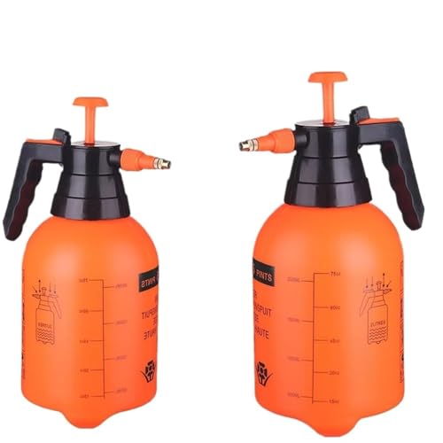 sprühflasche 2-teiliges Handdruck-Wassersprühgerät Trigger-Luftpumpe Gartendesinfektion Sprühflasche Autoreinigung Gießkanne(2Pcs 2L Red) von HNULGVI