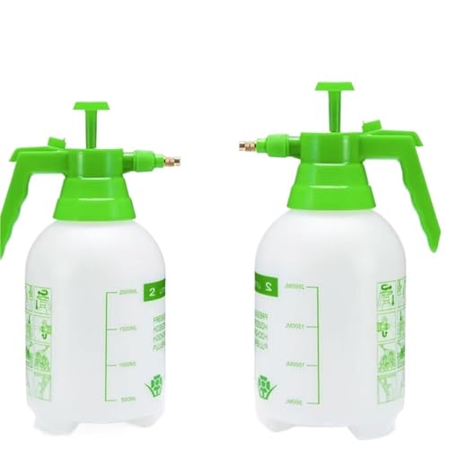 sprühflasche 2-teiliges Handdruck-Wassersprühgerät Trigger-Luftpumpe Gartendesinfektion Sprühflasche Autoreinigung Gießkanne(2Pcs 2L White) von HNULGVI