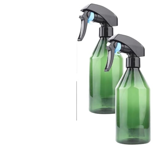 sprühflasche 300ML Sprühflaschen mit Etiketten Wassersprüher for Friseurwerkzeuge Garten, Reinigung(Green-2pcs) von HNULGVI