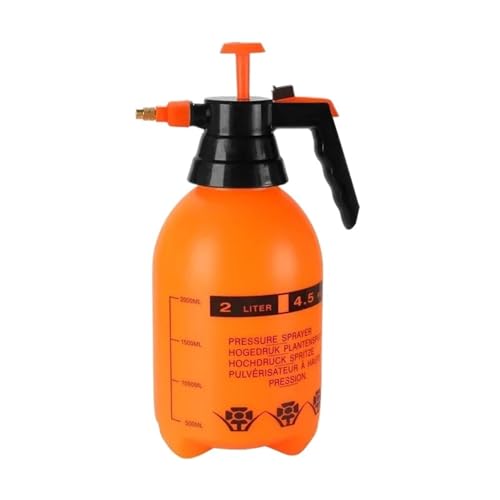 sprühflasche Autowaschdrucksprühtopf Auto Clean Pumpsprüher Drucksprühflasche GardeningTools(2L Orange) von HNULGVI