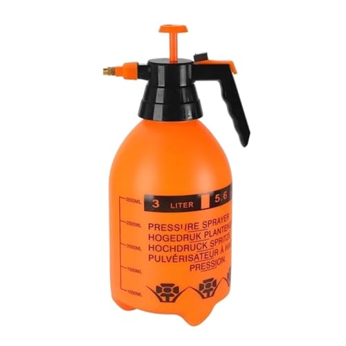 sprühflasche Autowaschdrucksprühtopf Auto Clean Pumpsprüher Drucksprühflasche GardeningTools(3L Orange) von HNULGVI