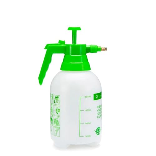 sprühflasche Handpress-Wassersprüher – 2 l Gartengießkanne mit verstellbarem Kopf for Pflanzen und Topfblumen, Luftdruckpumpe(2L White) von HNULGVI