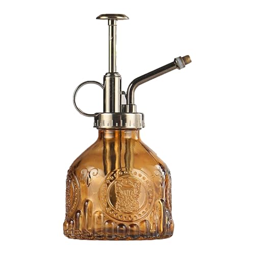 sprühflasche Vintage Handdruck-Bewässerungssprüher Kürbisform Pflanzenblumen-Wassersprüher Kleine Glassprühflasche Gartenbedarf(Burgundy) von HNULGVI