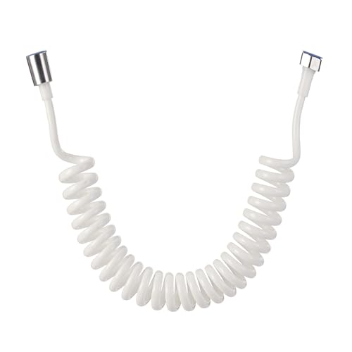 Bidet Federschlauch,Flexible Teleskopischer Duschschlauch ABS Spiralschlauch für Handbrause Badezimmer Spritzpistole und Waschbecken Sprayer,Anti-Twist & Dehnbare(Weiß, 2M) Bidet Federschlauch,Flexible Teleskopischer Duschschlauch ABS Spiralschlauch für Handbrause Badezimmer Spritzpistole und Waschbecken Sprayer,Anti-Twist & Dehnbare(Weiß, 2M) von HNVNER
