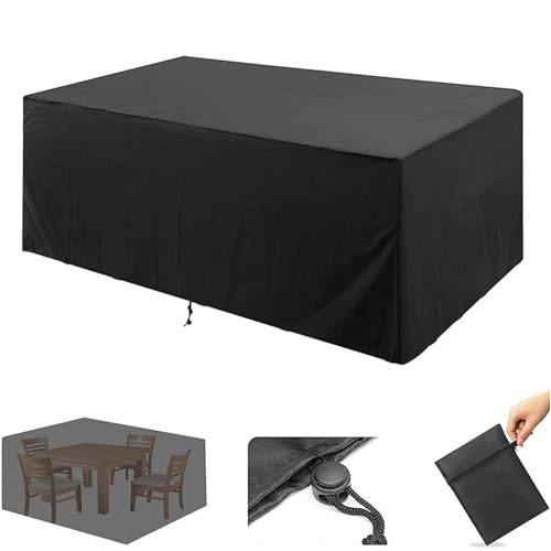 Abdeckung für Gartenmöbel Multi Größe 170x110x80cm Schutzhülle Gartenmöbel Schutzhülle Gartentisch Abdeckplane Gartenmöbel Regenschutz Terrassenmöbel Schutzhülle für Loungemöbel Abdeckung Wasserdicht von HNYDM