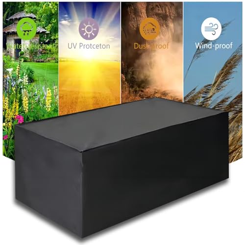 Gartenmöbel Abdeckung Wasserdicht, 240x230x80cm Schwerlast 420D Oxford Abdeckungen für Gartenmöbel Tischabdeckung Outdoor Wetterfest, Abdeckung Gartenmöbel SchutzhüLle Anti-UV Gartentisch Abdeckung von HNYDM