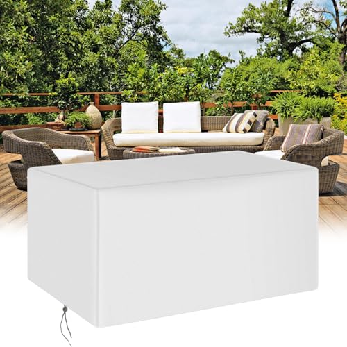 HNYDM Abdeckung Gartenmöbel Winterfest, 210x80x150cm/LxWxH 600D Oxford Abdeckplane Wasserdicht Gartenmöbel, Abdeckungen für Gartenmöbel Schutzhülle Winddicht Tischabdeckung Balkonmöbel Abdeckung von HNYDM