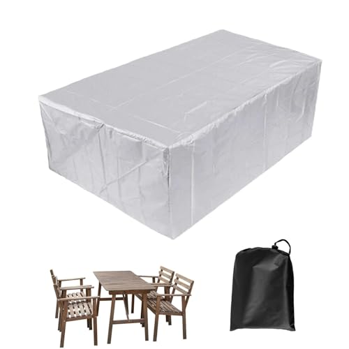 HNYDM Gartenmöbel Abdeckung Wasserdicht, 240x150x85cm/LxWxH Schwerlast 600D Oxford Gewebe Gartentisch Abdeckplane Winterfest, Winddicht UV Beständiges Schutzhülle für Loungemöbel Möbelsets Sitzgruppe HNYDM Gartenmöbel Abdeckung Wasserdicht, 240x150x85cm/LxWxH Schwerlast 600D Oxford Gewebe Gartentisch Abdeckplane Winterfest, Winddicht UV Beständiges Schutzhülle für Loungemöbel Möbelsets Sitzgruppe von HNYDM