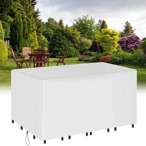 HNYDM Heavy Duty 600D Staubdicht Oxford Gewebe Abdeckung Gartenmöbel, 80x80x60cm/LxWxH Wasserdicht Abdeckplane Gartentisch Anti-UV Schutzhülle für Gartentisch Tischabdeckung Gartenmöbel von HNYDM