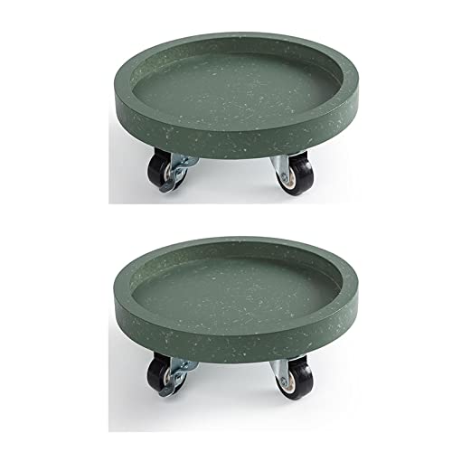 HNZHUXUE 2Er-Pack Pflanzen-Caddys, Rolltablett Für Pflanzenständer Aus Pvc-Platte, Runder Pflanzen-Caddy Mit Rädern, Blumentopf-Transporter, Robuster Pflanzenwagen, Rolltablett-Untersetzer, Tablett Fü von HNZHUXUE