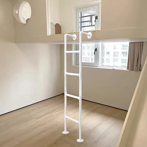 HNZHUXUE Bodenstehende Etagenbettleiter - 100 cm 125 cm 130 cm 135 cm 140 cm 145 cm 150 cm 165 cm Hochleistungs-Notausstiegsleiter Für Fensterschacht-Metalltrittleitern, Anpassbar/110Cm/43In von HNZHUXUE