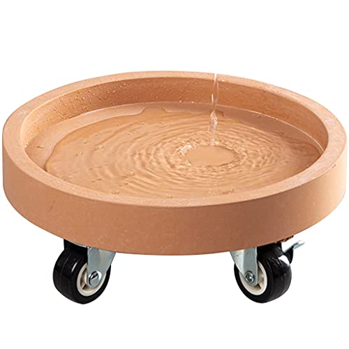 HNZHUXUE Pflanzen-Caddy Mit Rädern, Rundes Blumentopftablett Im Retro-Stil Mit Rollen, Bewegliches Pflanzen-Wassertablett-Gestell Für Den Außenbereich, Tragend 50–400 Kg/a/38Cm HNZHUXUE Pflanzen-Caddy Mit Rädern, Rundes Blumentopftablett Im Retro-Stil Mit Rollen, Bewegliches Pflanzen-Wassertablett-Gestell Für Den Außenbereich, Tragend 50–400 Kg/a/38Cm von HNZHUXUE