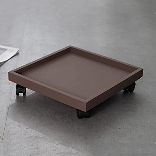 HNZHUXUE Pflanzentrolley Mit Feststellbaren Rädern, Robustes Rollbares Blumentopftablett, Quadratischer Topfpflanzenständer Auf Rädern, Blumentopf-Caddy, Pflanzenpalette/B/32Cm/12.6In von HNZHUXUE