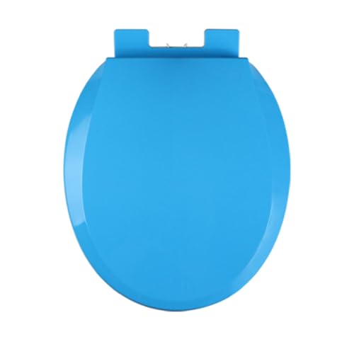 HNZHUXUE Runder Toilettensitz, Pp, Toilettensitzbezug Mit Absenkautomatik Und Schnellverschluss, Und Zu Reinigen, Leiser Und Langsam Schließender Toilettendeckel Und -Sitz, O-Förmig/Blue/36 * 41Cm von HNZHUXUE