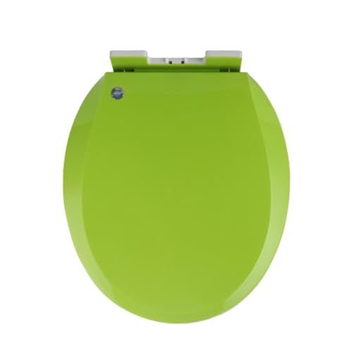 HNZHUXUE Runder Toilettensitz Aus Pp Mit Absenkautomatik Und Schnellverschluss, Leiser Und Langsam Schließender Toilettendeckel Und -Sitz, Und Zu Reinigen, O-Förmig/Green/36 * 41Cm von HNZHUXUE