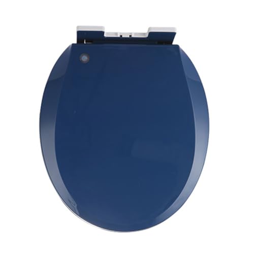 HNZHUXUE Runder Toilettensitz Aus Pp Mit Absenkautomatik Und Schnellverschluss, Leiser Und Langsam Schließender Toilettendeckel Und -Sitz, Und Zu Reinigen, O-Förmig/Royal Blue/36 * 41Cm von HNZHUXUE