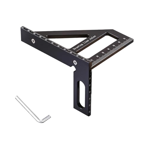 Professionelles Aluminium Multiangle Schreibschreiber Werkzeug 3D Layout Layout Genauigkeitsmarkierung Für Schreinerbauprojekte Holzbearbeitungsquadrat Läufer von HNsdsvcd