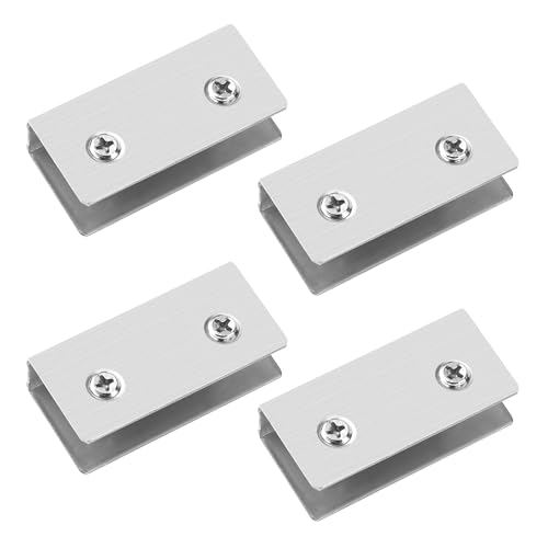 Glasklemme Edelstahl 8-12mm, 4 Stück Glashalter, Edelstahl Einstellbare Regalhalter für Fenster Geländer Treppe Badezimmer Glasklemme Edelstahl 8-12mm, 4 Stück Glashalter, Edelstahl Einstellbare Regalhalter für Fenster Geländer Treppe Badezimmer von HO-SFSM