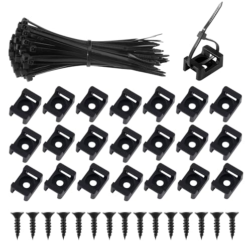 300 Stück Kabelbinder Set, Kabelhalter Schraubbar Schraubsockel, verstellbare Kabelbinder-Halter-Set für Kabelmanagement Hause und Büro 300 Stück Kabelbinder Set, Kabelhalter Schraubbar Schraubsockel, verstellbare Kabelbinder-Halter-Set für Kabelmanagement Hause und Büro von HO-SFSM