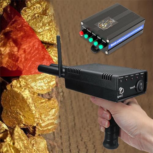 HOARLICN 1000m Metalldetektor, Metallsuchgerät 3D Gold Detektor Handheld Metalldetektor Maximale Erkennungstiefe 20m Untergrund Metal Detector Finder Dual Probe Für Relikte, Schmuck von HOARLICN