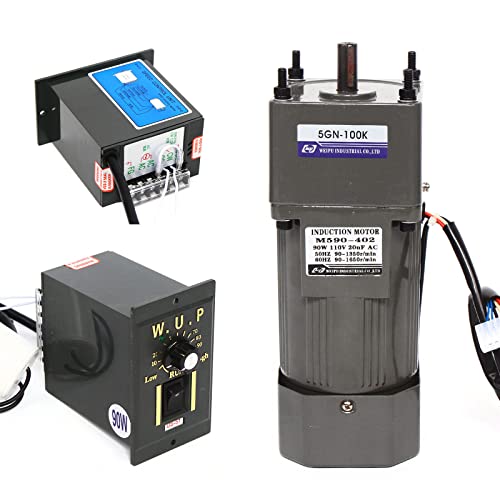 HOARLICN 100k Getriebemotor Elektromotor, 220v Elektrischer Getriebemotor Mit Drehzahlregler Und Getriebe Wechselstrom Wechselstrom 13.5 Rpm Ac 90w Einphasen Asynchrongetriebemotor von HOARLICN