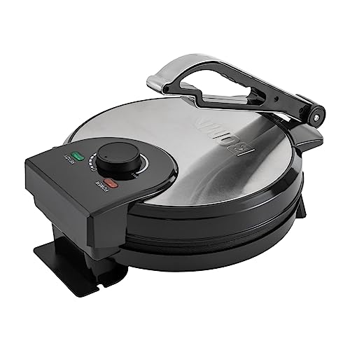 HOARLICN 1200W Roti Maker Chapati Maker, 220V Tortilla Presse 26 X 34 X 19.5cm Roti-Maker mit Doppelseitige Heizung und Anti-Verbrühungsgriff und Netzkabel Länge 75cm für Häuser, Restaurants von HOARLICN