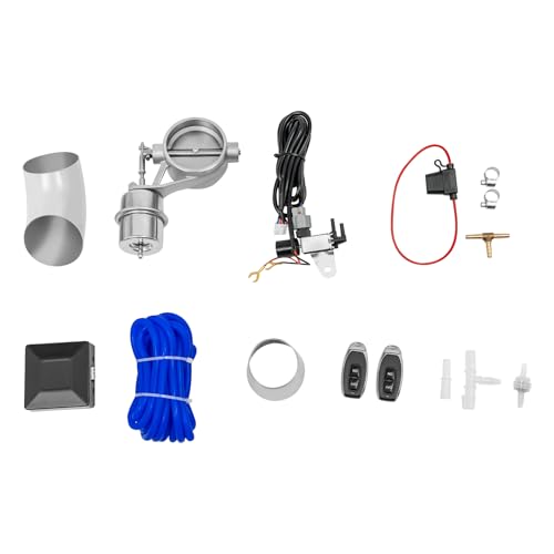 HOARLICN 12V Auspuffklappe Klappenauspuff 2.5" /63mm Unterdruck Geschlossen Vakuum Fernbedienung Edelstahl Elektrische Auspuff Endschalldämpfer Ventilschalter System Kit HOARLICN 12V Auspuffklappe Klappenauspuff 2.5" /63mm Unterdruck Geschlossen Vakuum Fernbedienung Edelstahl Elektrische Auspuff Endschalldämpfer Ventilschalter System Kit von HOARLICN