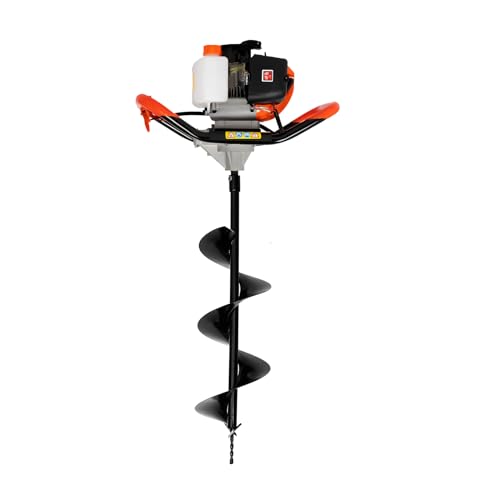 HOARLICN 2-Takt Benzin Erdbohrer, 52cc Benzin Erdbohrer Einzylinder Gartenbohrer 6500-8500r/Min Pfahlbohrer mit Paar X Brille Werkzeugtasche 3 X Bohrer Bits Bit Lock Luftkühlung HOARLICN 2-Takt Benzin Erdbohrer, 52cc Benzin Erdbohrer Einzylinder Gartenbohrer 6500-8500r/Min Pfahlbohrer mit Paar X Brille Werkzeugtasche 3 X Bohrer Bits Bit Lock Luftkühlung von HOARLICN