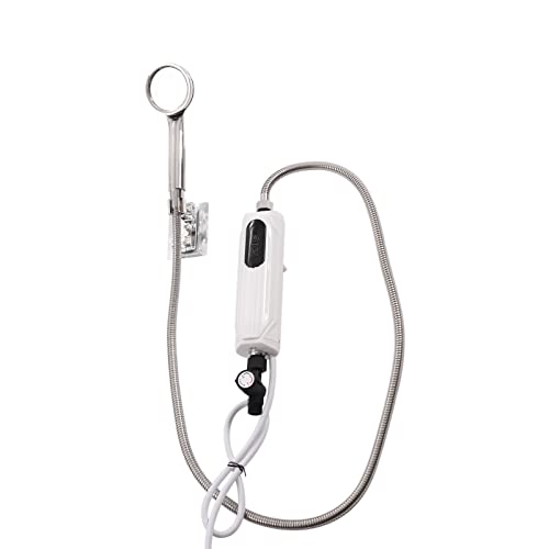 HOARLICN 5500W Durchlauferhitzer Dusche, 220V Elektrische Durchlauferhitzer Tauchsieder Badewanne Einstellbare Leistung mit Thermostatische Funktion und Wassertemperatur-Regulierventil 80cm Kabel von HOARLICN