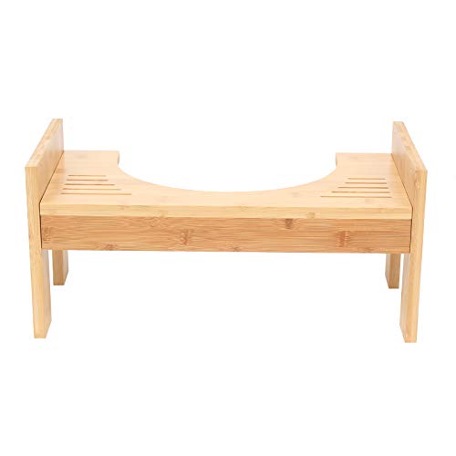 HOARLICN Bambus Toilettenhocker, rutschfest Wc Schemel Toiletten Hocker Erwachsene Tritthocker 100% Holz Klohocker Bambus Hocker Toilette Für Kinder Und Erwachsene von HOARLICN