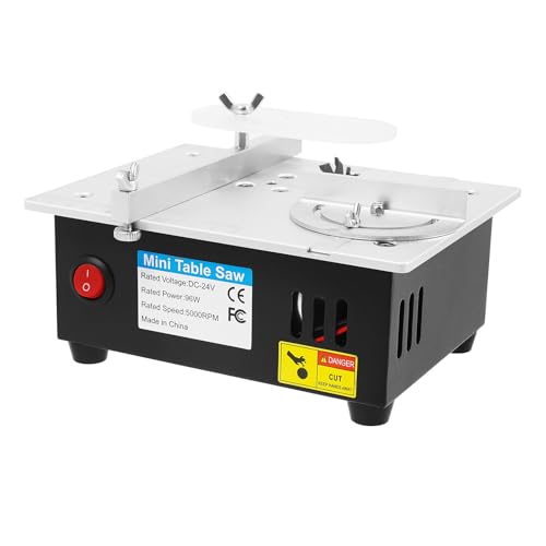 HOARLICN Mini Tischkreissäge mit 4 Klingen, 7-Gang-Netzteil Einstellbarer Präzisions Table Saw 96W Mini Drehbank 5000rpm Tischsäge mit Staubschlauch für Handwerksbetriebe, Hobby-Entwicklung HOARLICN Mini Tischkreissäge mit 4 Klingen, 7-Gang-Netzteil Einstellbarer Präzisions Table Saw 96W Mini Drehbank 5000rpm Tischsäge mit Staubschlauch für Handwerksbetriebe, Hobby-Entwicklung von HOARLICN